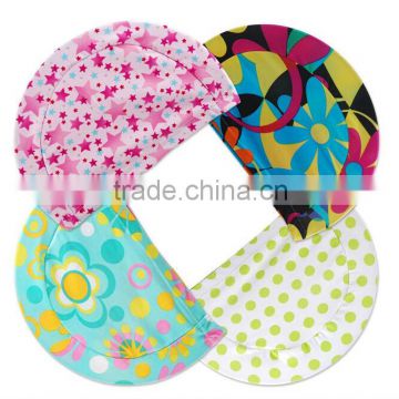 2014 hot high quality silicone swimming cap for kids &earflaps&colorful& Silicone