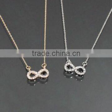 Rhinestone Tiny Infinity Sign Fashion Necklace