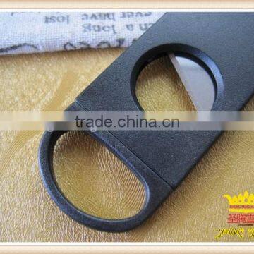 Black plastic cigar scissors, cigar cutter