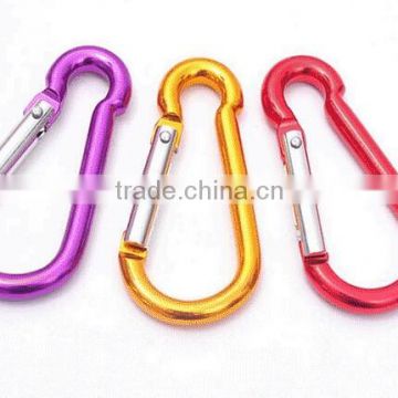 promotional aluminum metal carabiner with keychain