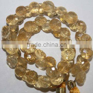 Natural Citrine Faceted Onion