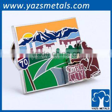 custom manufacturer custom metal dual layer pin