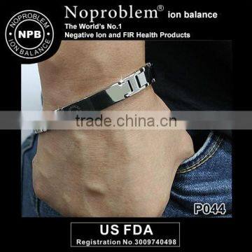 Noproble P044 hygienic personalized fitness titanium friendship power bio magnetic bracelet