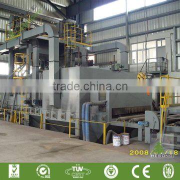 CE Approval Roller Conveyor Type Steel Plate Pretreatment Line Sand Blasting Machine