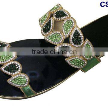 CSB6113(1-6) different colors crystal slipper Sexy lady single shoes for daily life rhinestone flip-flop