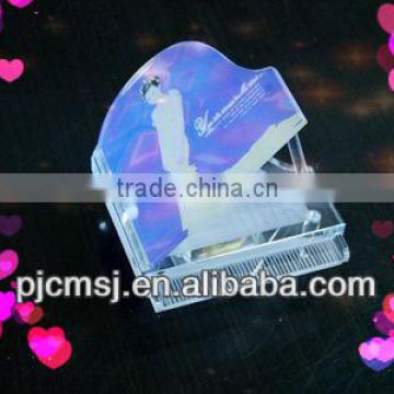 hot selling Crystal Music Box glass musical instrument for gift or Christmas decoration