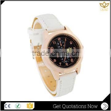 New arrival analog disply genuine leather quartz brand watch Y002