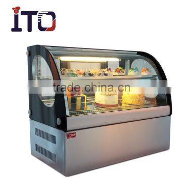 RI-900 Curved Glass Cake Display Refrigerator Bakery Showcase