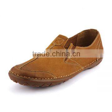 sole Oil wax nubuck leather shoes without lace china wholesale men casual shoes