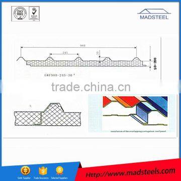 Easy Installation Inexpensive Polyurethane PU Sandwich Panel for Roof house Sandwich Panel