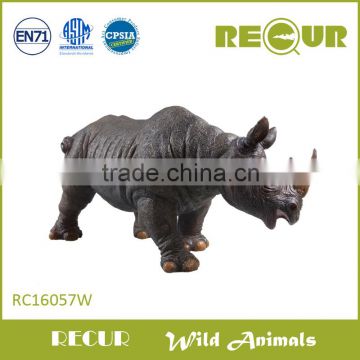 Recur 2016 Hot Sale Soft Black Stuffed Rhinoceros For Gift