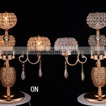 Saudi Arab Hot Selling Cheap 4 Lights Crystal Table Lamp With Ball Drops photo-2