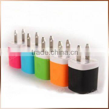 5V finger mark colorful mobile charging adapter with IC control charging charger