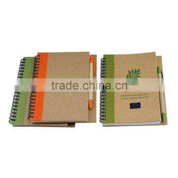 Ecological friendly Promotional Mini Custome Note Book With Pen