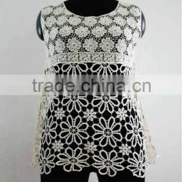 Short Sleeve Crochet Net Lace Cardigan