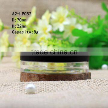 Empty AS pastic jar with screw cap for cosmetic use