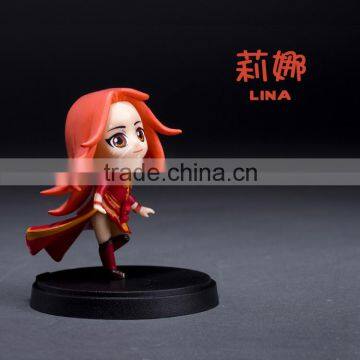 Dota2 Lina Inverse 3D plastic PVC anime action figure cartoon model toys Customize hero pvc 1/6 collection oem odm funko pop