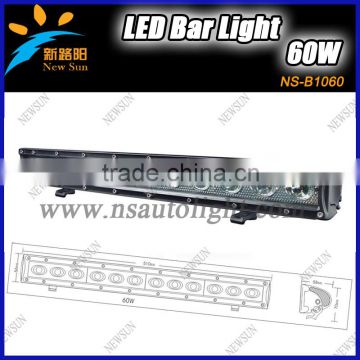 60w Led Light Bar 6000K Led Light Bar 20 inch Led Light Bar For Atv Suv Trucks Offroad