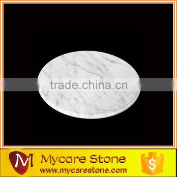 Professional Carrara white Round marble table tops