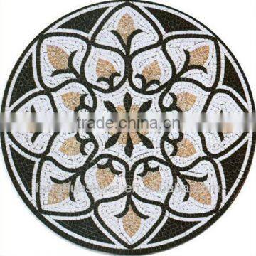 Round mosaic medallion floor patterns