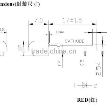 546 Oval Type Lamp Led DIP LED Red Color With Large Capacity and High Quality photo-2