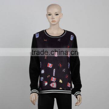 F5W14053 Guangzhou Manufacturer Women Custom Crop Top Hoodie With Printing