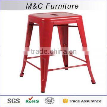 Reinforced Dinning Room Colorful Design Unfolded Steel Chair