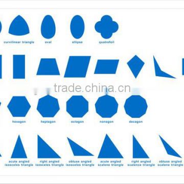 Montessori sensory teaching material for geometric cabinet control chart