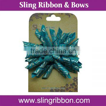 2015 Fashion Hot Stamping Silver Curly Ribbon Hair Clips For Kids