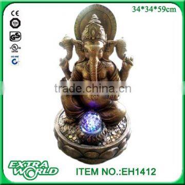 Resin Garden Ganesh Three Layer Waterfall Fountain