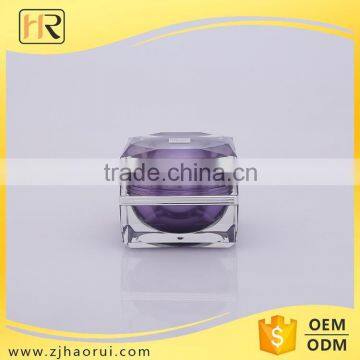 2016 New Design cosmetic jars wholesale 15g Plastic Material Luxury cosmetic sample packaging