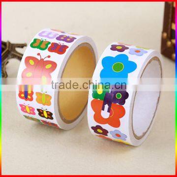 Customed Butterfly Design Paper Cartoon Stickers in Roll for Children photo-2