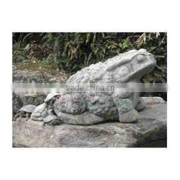 Abstract landscape stone marble frog animal statue