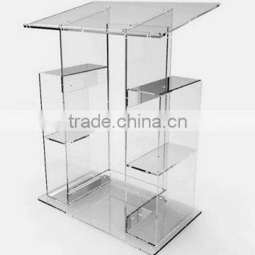 modern clear acrylic perspex lectern podium church pulpit(B-0292)