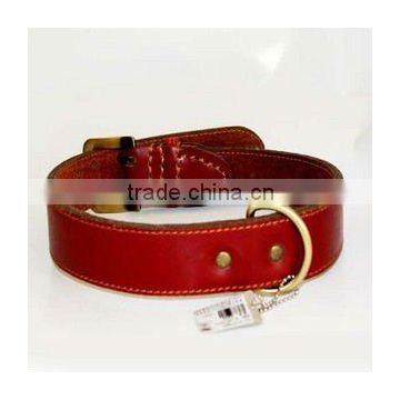 Stylish Large Flat Leather Dog Collars Personalized Rhinestone