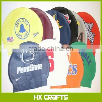 High Quality Adult Kid Size Customized Logo Printed Waterproof Silicone Swimming Cap