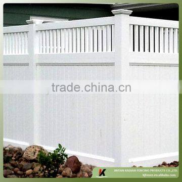 hot sales beatiful white color cheap pvc privacy fence top closed picket