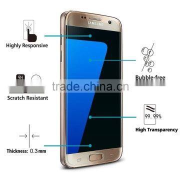 Cheapest mobile screen tempered glass 0.3mm membrane mobile tempered glass protective film for Samsung galaxy s7 s7 edge