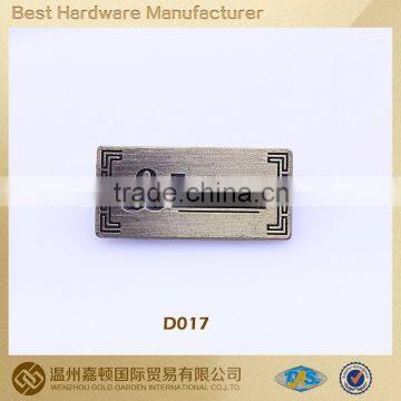 Garment accessory shoes plate jeans patch,jeans plate,alloy plate,alloy patch,alloy label,etched stainless steel nameplate