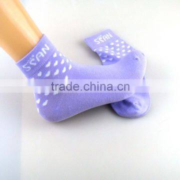 Factory Custom High Quality Babyor Adult Socks,dotted Purple Color Style Fashion Tight Tube Socks With Logo photo-2