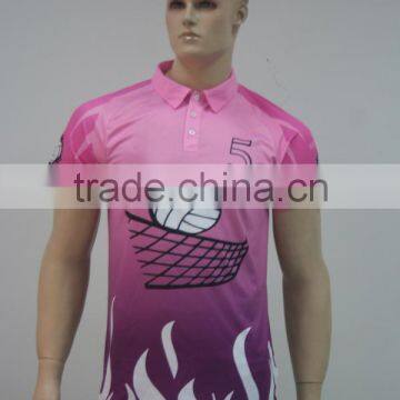 Sublimation Polo Shirt Jersey Uniform Color Pink