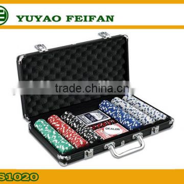 Poker Chip Sets In Aluminum Case Casino 300pcs Promotional Poker Chip Sets