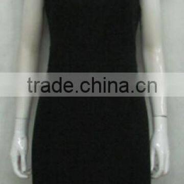 PRETTY STEPS 2015 elegant design v neck casual summer dresses black for fat mature woman