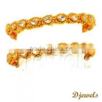 22 K Gold Bangles, Bridal Kundan Bangles, Kundan Jewelry