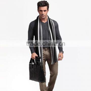 HOT!! Winter Scarf Men Chic Faux Cashmere Striped Knitted Scarfs With Tassel,fashionable Designer Shawl Bussiness Casual Scarves photo-3