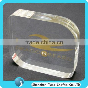 Wholesale acrylic brand block acrylic logo block, round corner brand block