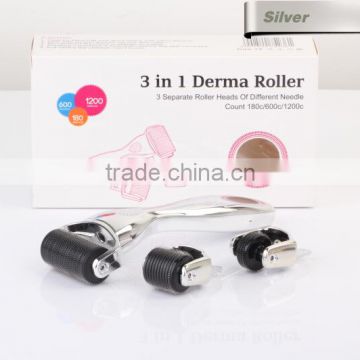 3 in 1 microneedles derma roller for hair loss treatment