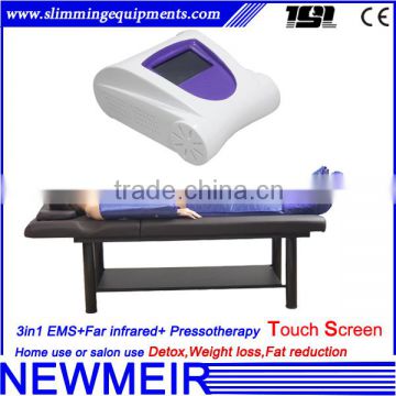 3 in 1 touch screen pressotherapy muscle stimulator far infrared compression therapy machine