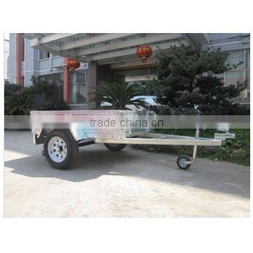 Economic Good Quality Hot Dipped Galvanized Single Axle Box Trailer