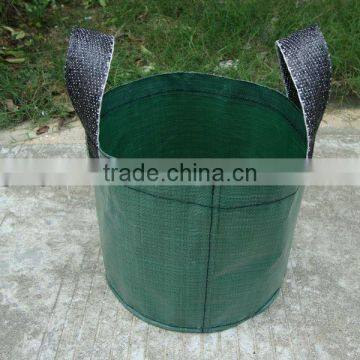 round PE grow bag with black handles